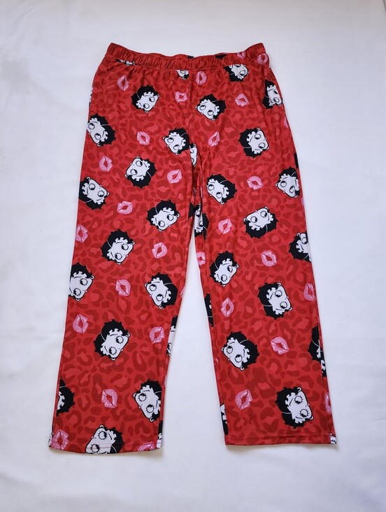 Betty Boop Other - Betty Boop Pajama Pants Women's Large 12/14 Pink Lips Lounge Sleep Pants
